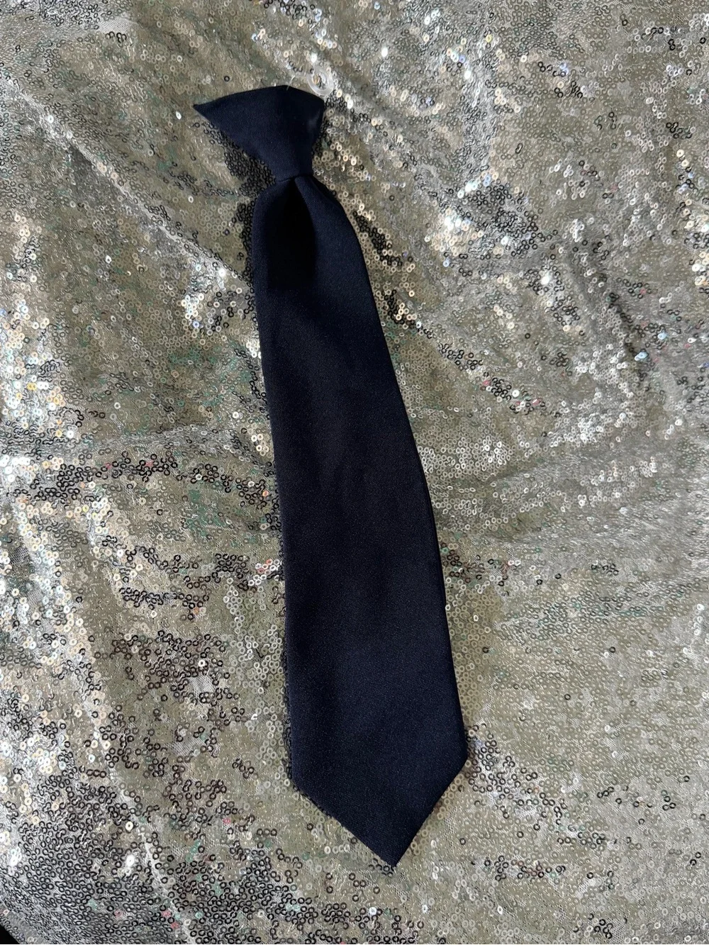 Dark Navy Blue Clip-On Uniform Tie - Picture 2 of 12